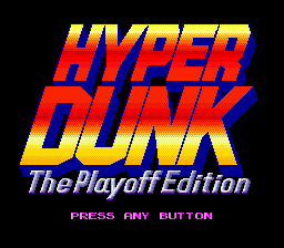 Hyper Dunk: The Playoff Edition title screen for Sega Mega Drive